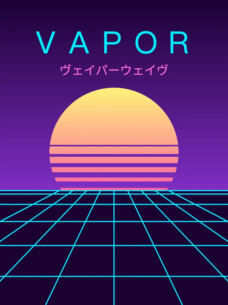 蒸汽波风格海报